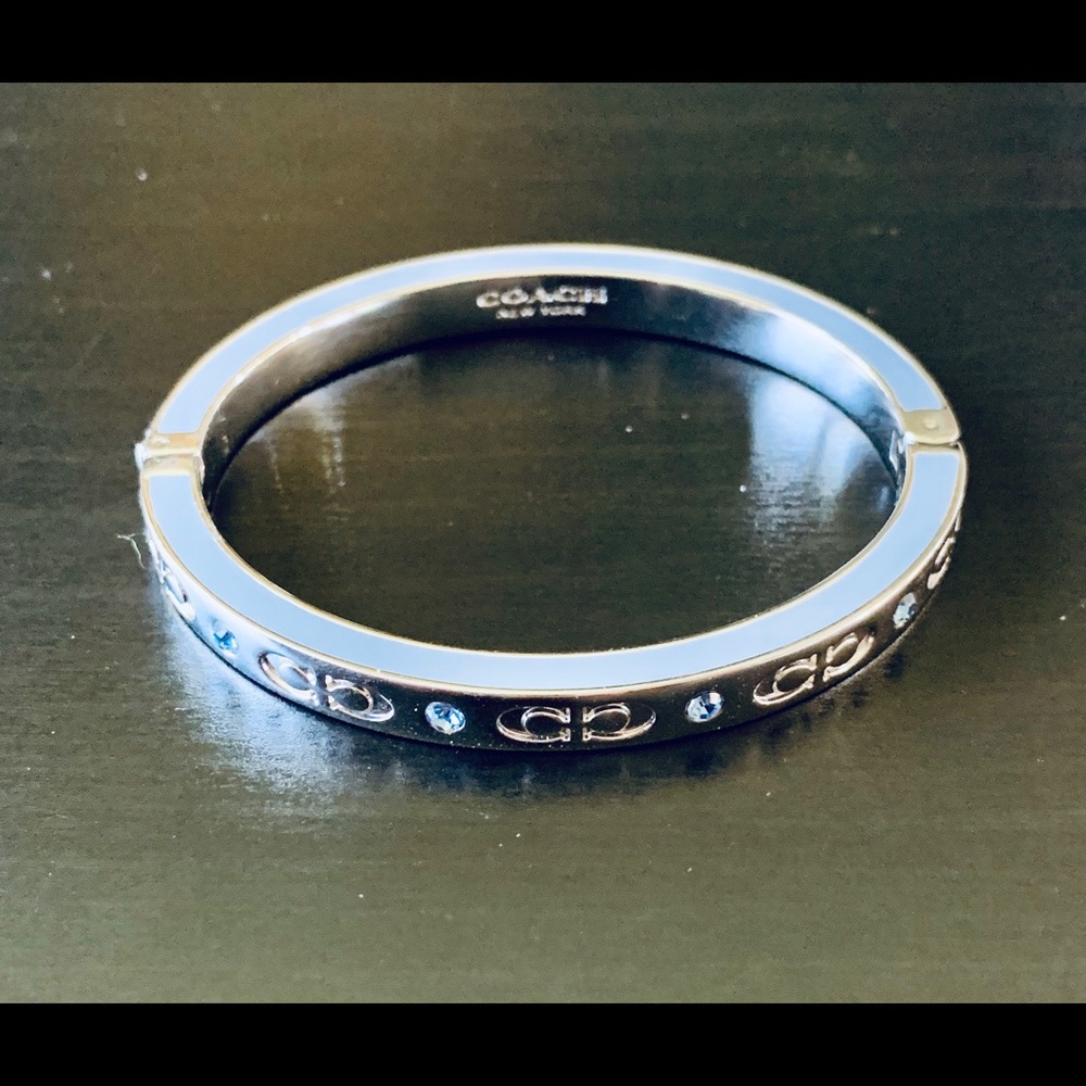 COACH Signature Stone Hinged Bangle